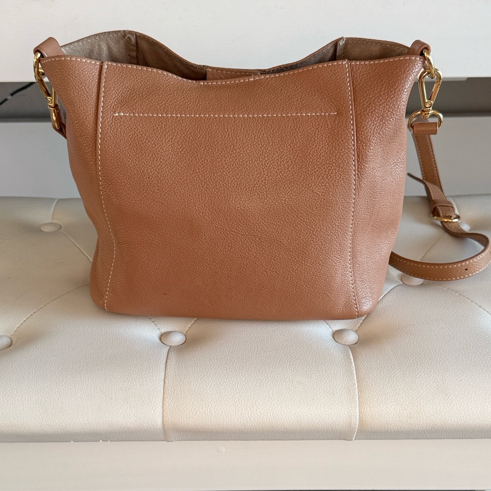 Frances Valentine “June” Tan Leather Hobo Bag - Picture 3 of 13
